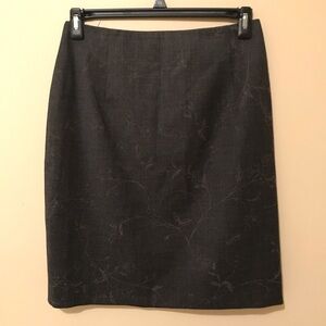 Perserico Black Floral Skirt